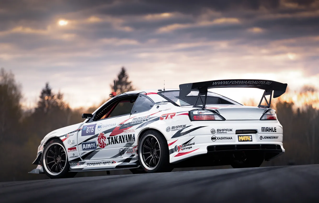 Фото обои nissan, silvia, s15, тюнинг • дрифт • drift • ниссан • tuning • сильвия
