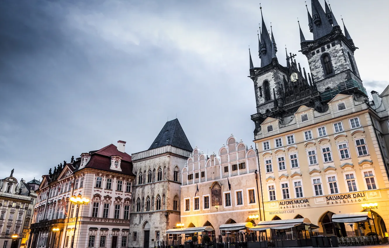 Фото обои город, здания, Прага, Чехия, башни, Prague, Czech, Praha