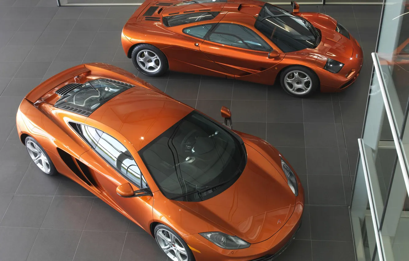 Фото обои Салон, Оранжевый, McLaren MP4