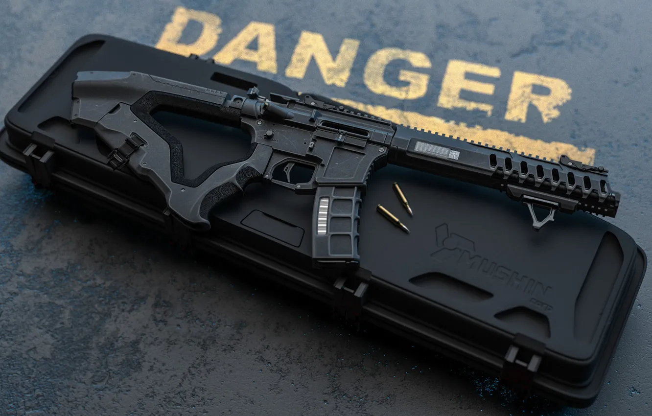 Фото обои рендеринг, оружие, gun, weapon, render, кастом, custom, AR-15
