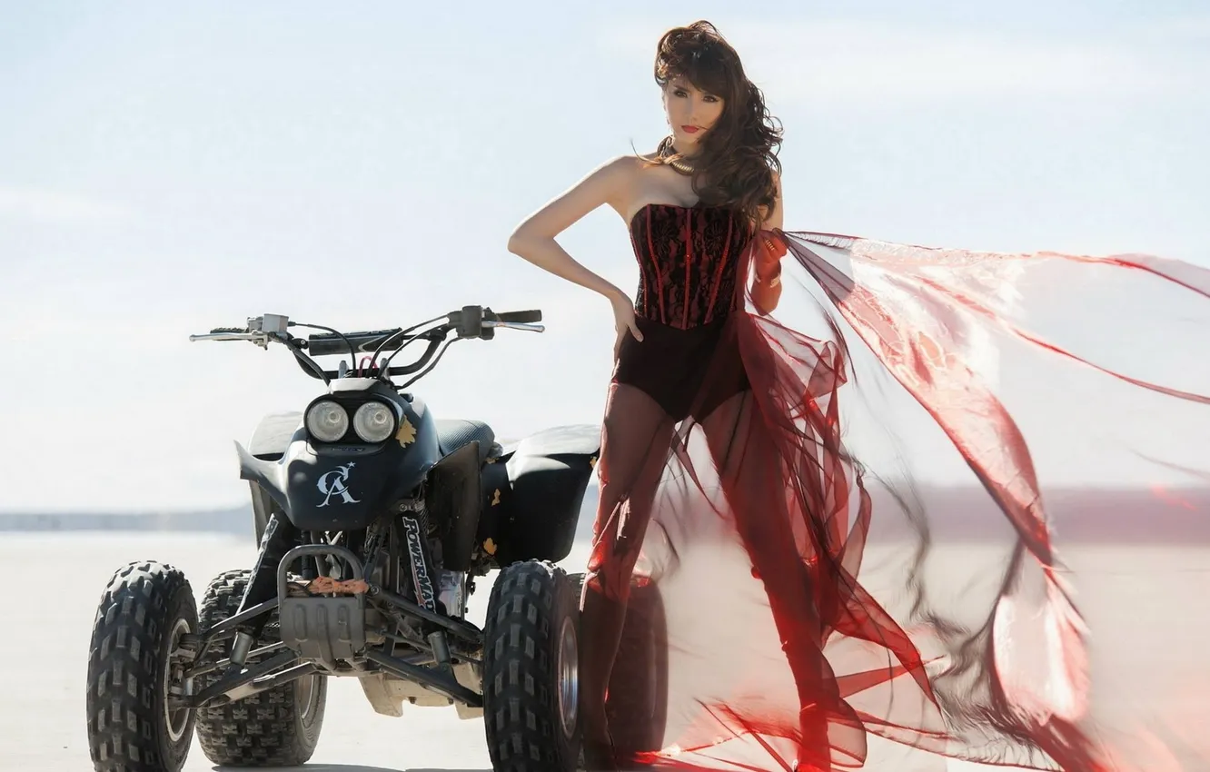 Фото обои девушка, поза, фон