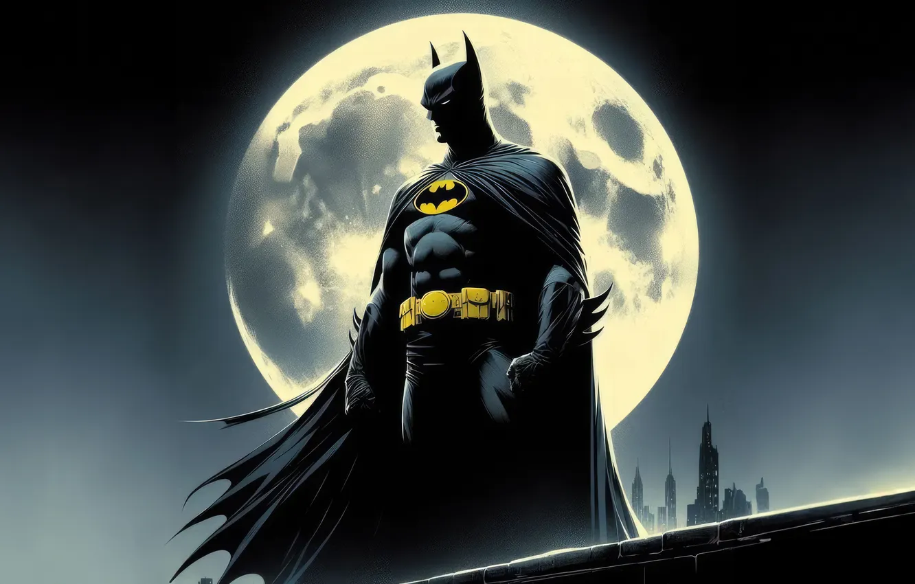 Фото обои batman, art, comics, fiction