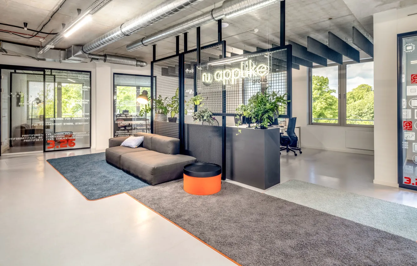 Фото обои интерьер, Гамбург, рабочее пространство, компания Gruner + Jahr, AppLike Office Fit-out, by Baid, Офис AppLike