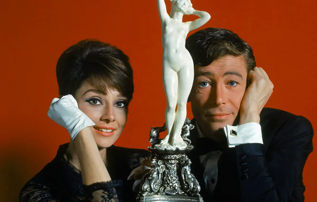 Фото обои ретро, Audrey Hepburn, 1966, Peter O'Toole, How To Steal A Million, Как украсть миллион
