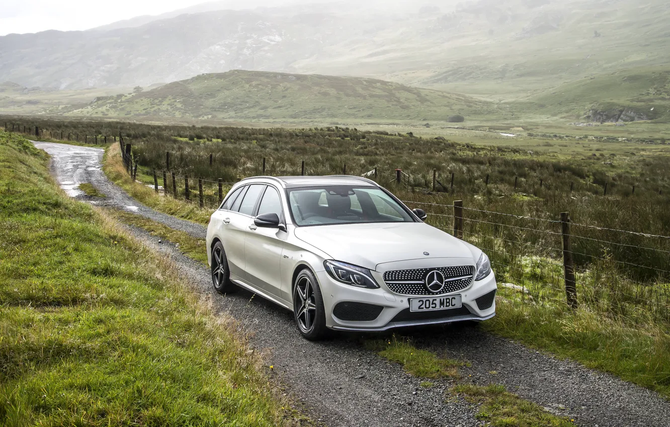 Фото обои Mercedes-Benz, Белый, Автомобиль, AMG, 2016, 4MATIC Estate