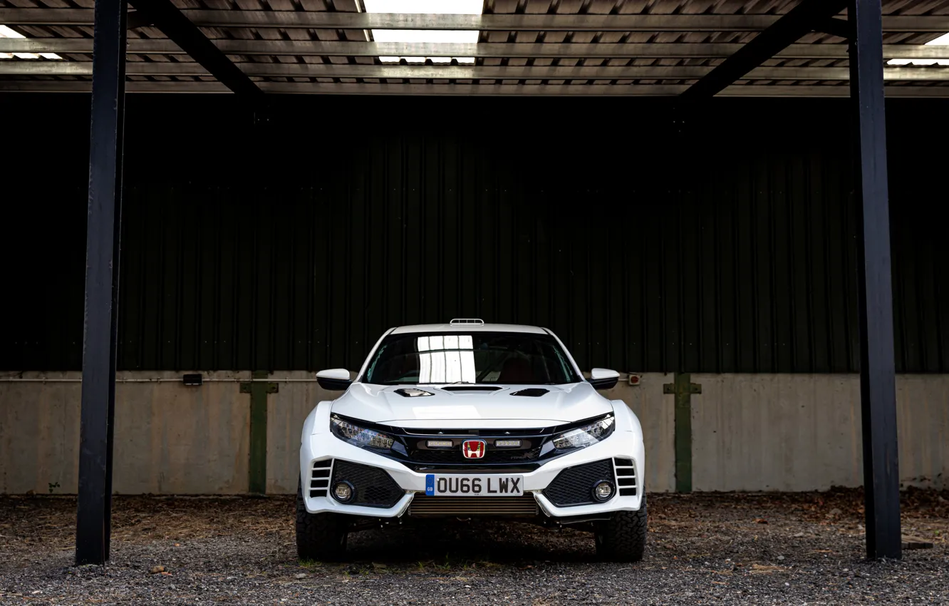 Фото обои Concept, Honda, вид спереди, 2019, Civic Type R, Civic Type OveRland