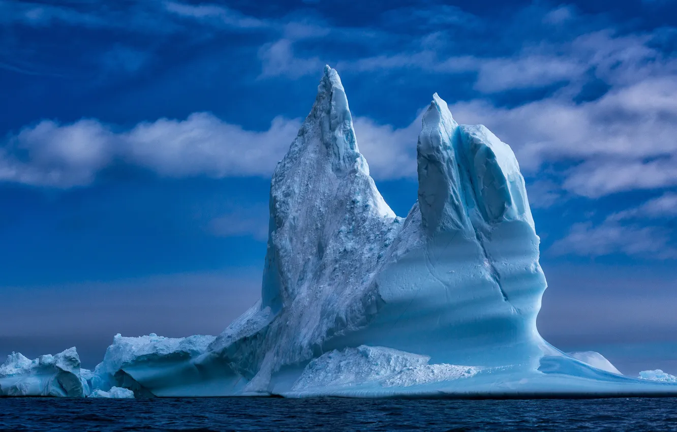 Фото обои лед, море, айсберг, Гренландия