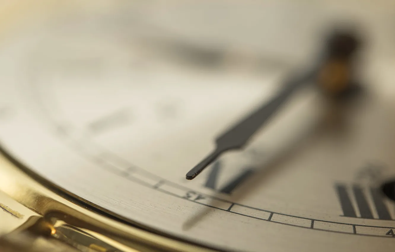 Фото обои макро, время, часы