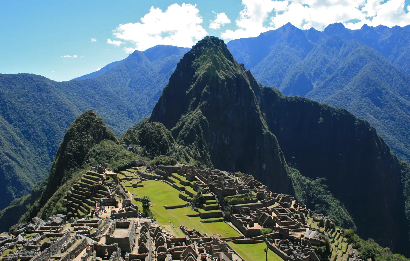 Фото обои горы, камни, древний город, Перу, Мачу Пикчу