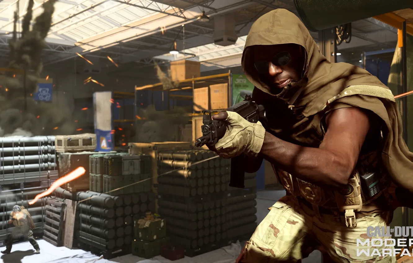 Фото обои оружие, солдат, капюшон, Call of Duty, Call of Duty: Modern Warfare