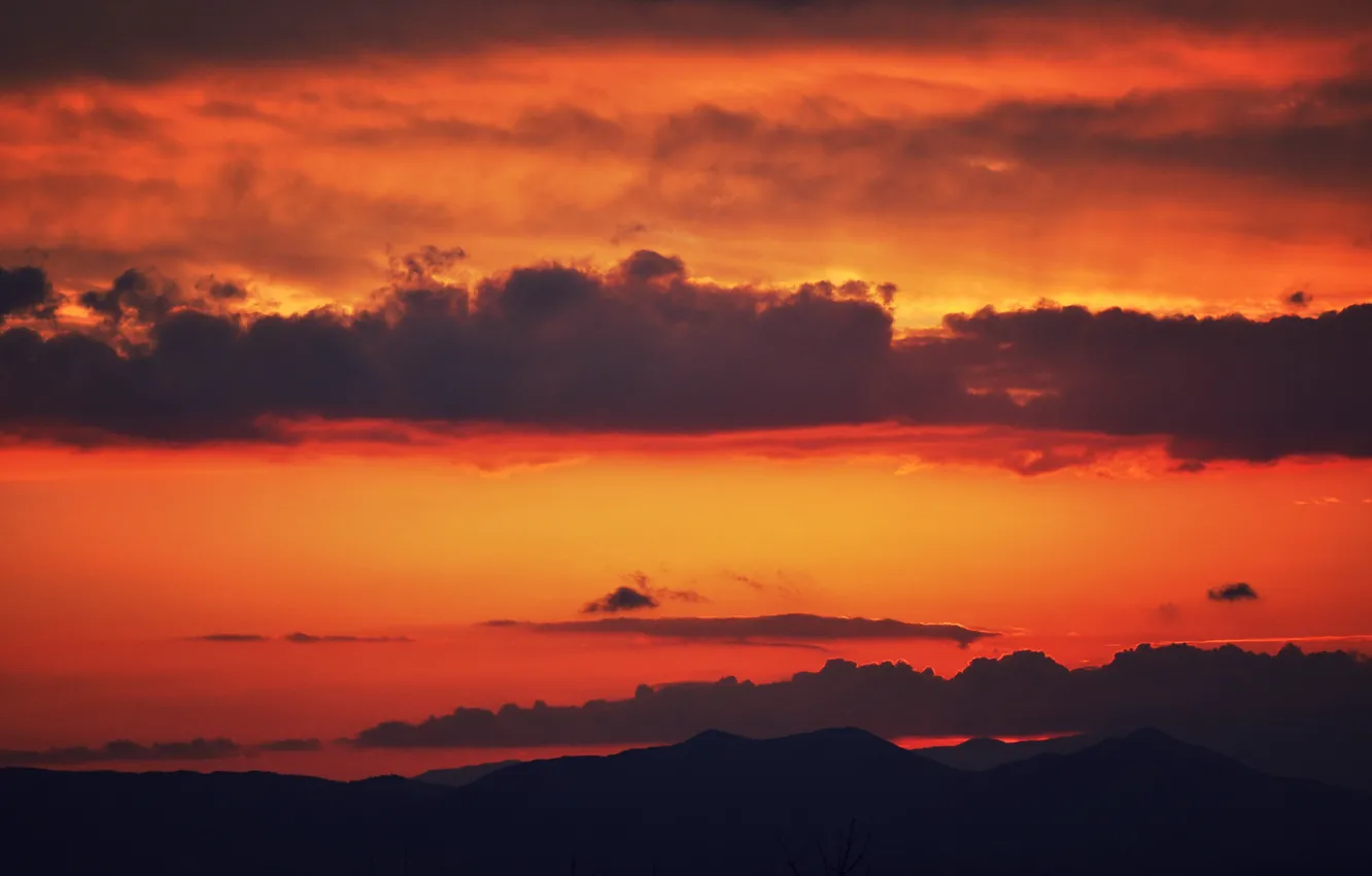 Фото обои небо, закат, природа, sky, nature, sunset