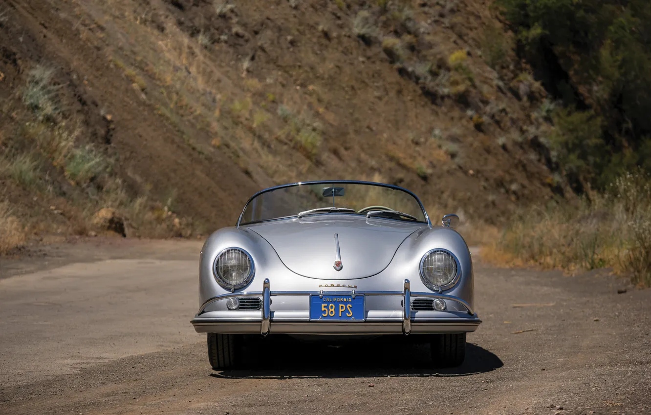 Фото обои Porsche, front, 1959, 356, Porsche 356A 1600 Super Speedster