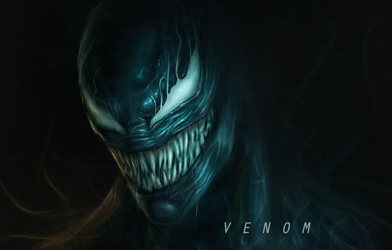 Фото обои зубки, милаха, Веном, Venom, симбиот