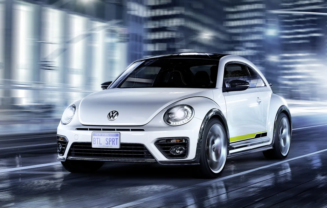 Фото обои Concept, жук, Volkswagen, фольксваген, Beetle, R-Line, 2015