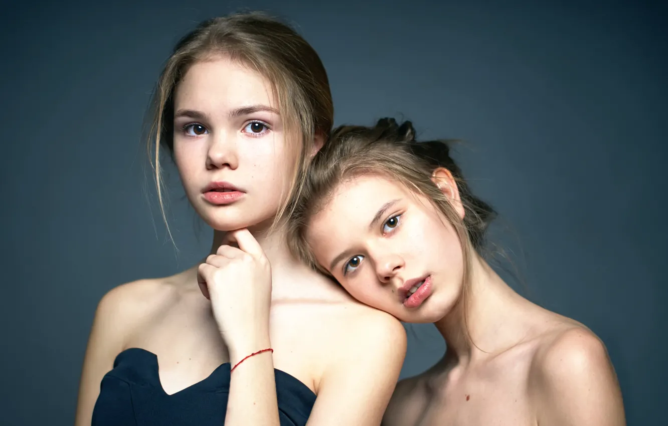 Фото обои портрет, прелесть, Alexander Vinogradov, две девочки