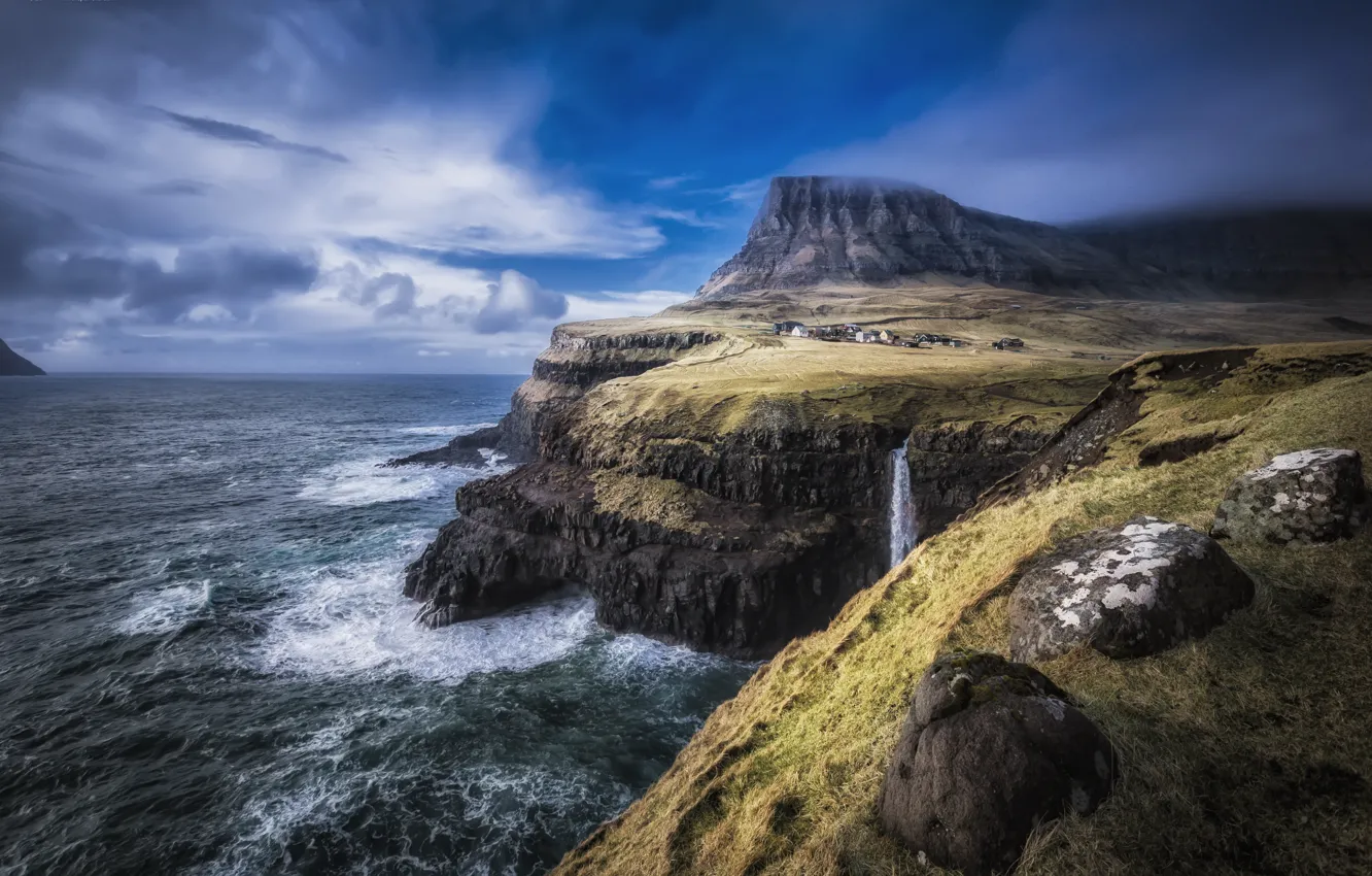 Фото обои пейзаж, Faroe Islands, North Atlantic