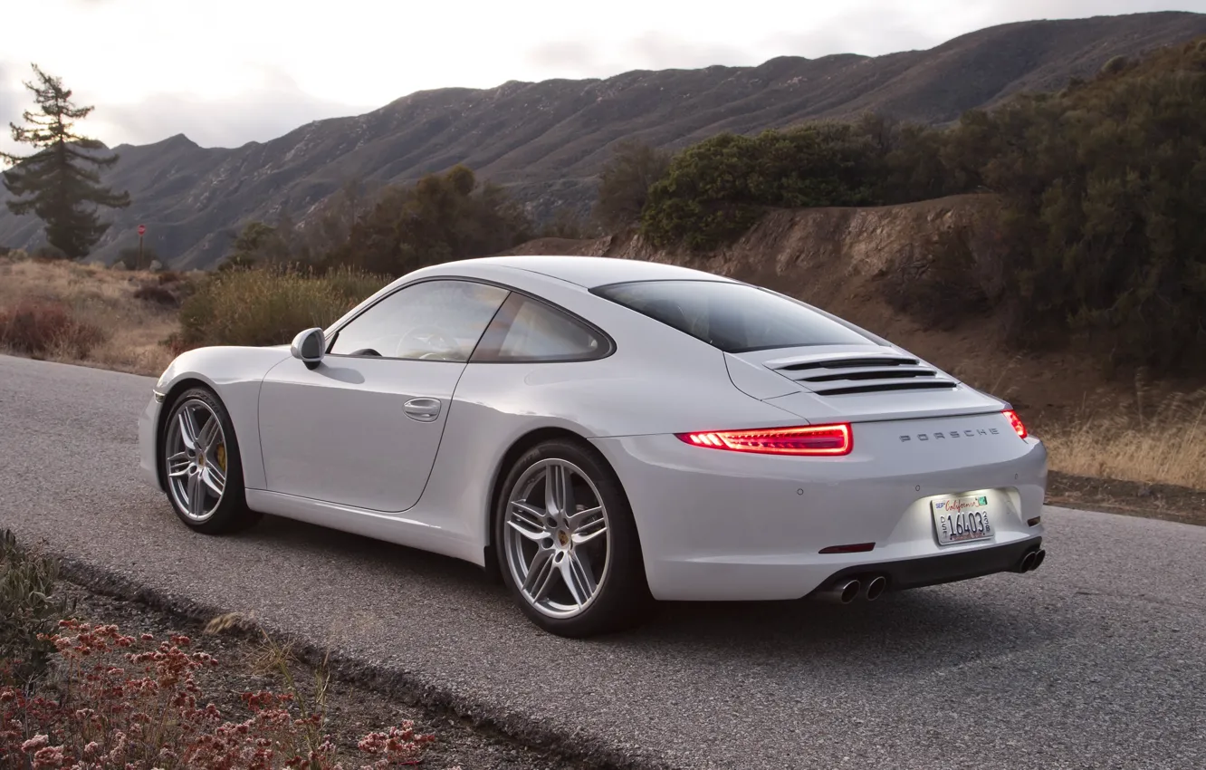 Фото обои купе, 911, Porsche, порше, 2011, Coupe, US-spec, 991