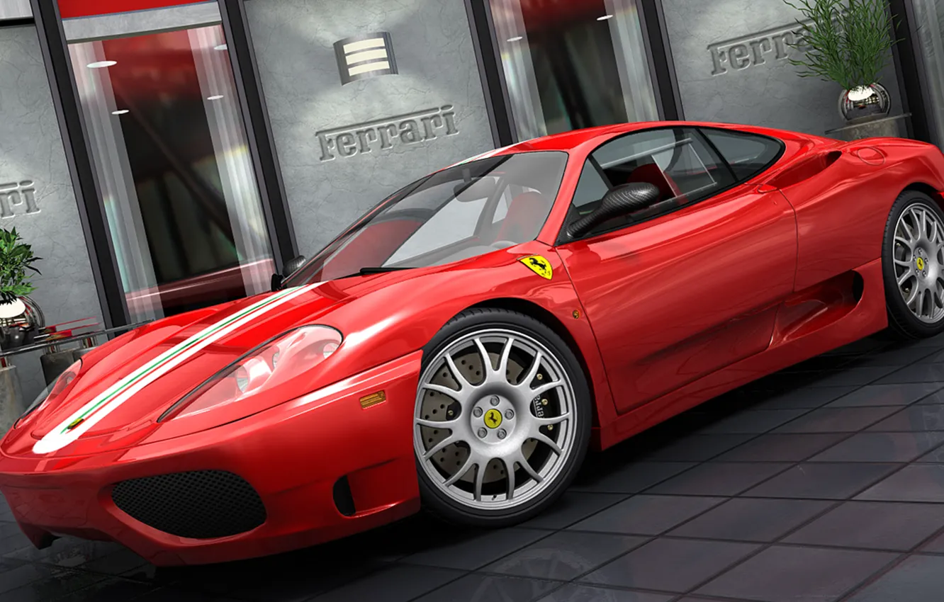 Фото обои графика, Ferrari, Stradale, Challenge