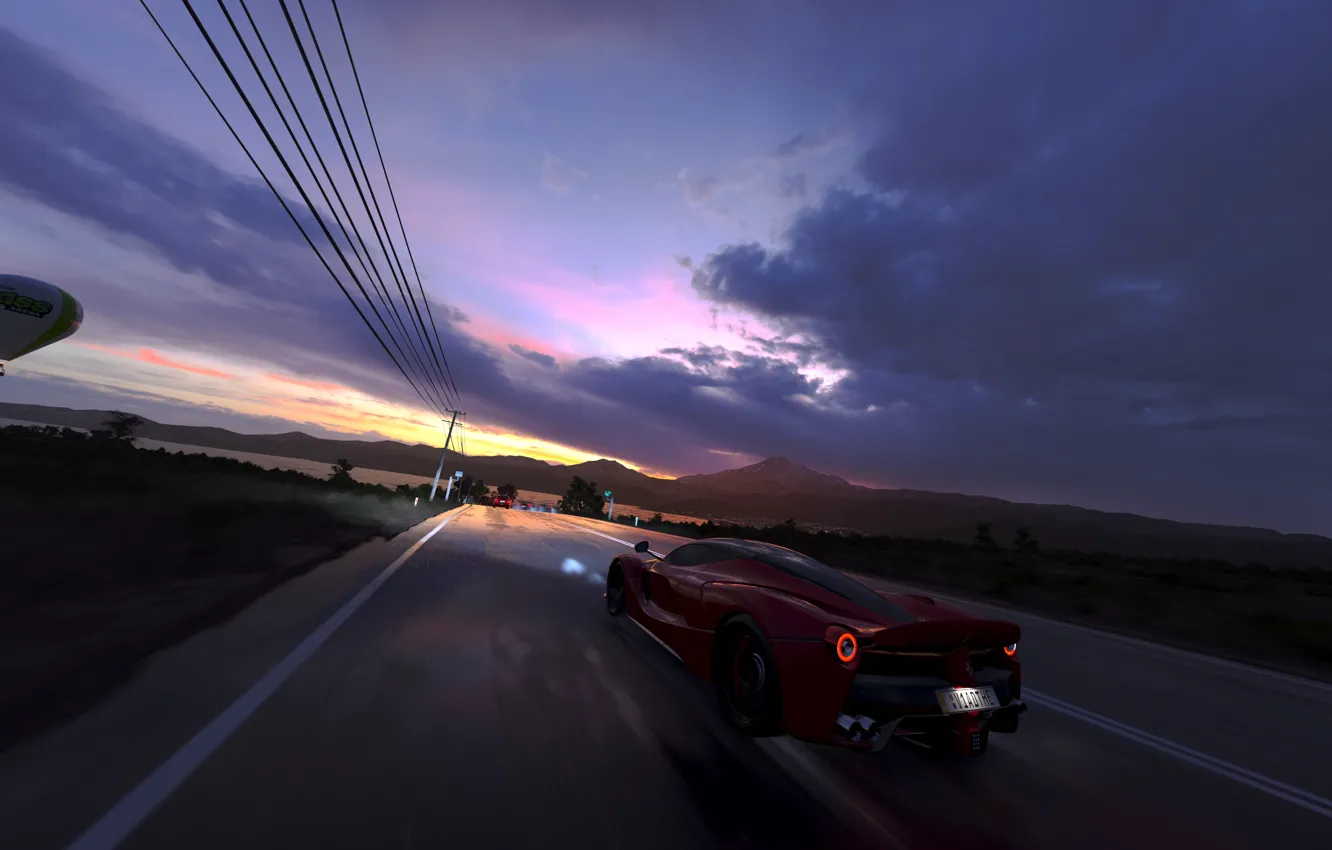 Фото обои Ferrari, game, LaFerrari, Forza Horizon 3