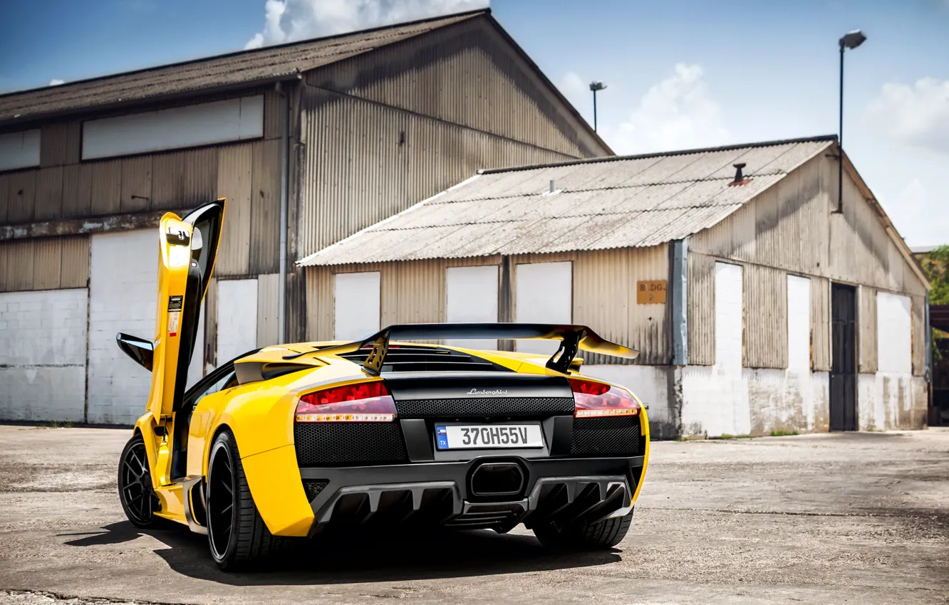 Фото обои машина, тачка, Ламборджини, Lamborghini Murcielago, Prestige Imports Miami, Golden Child