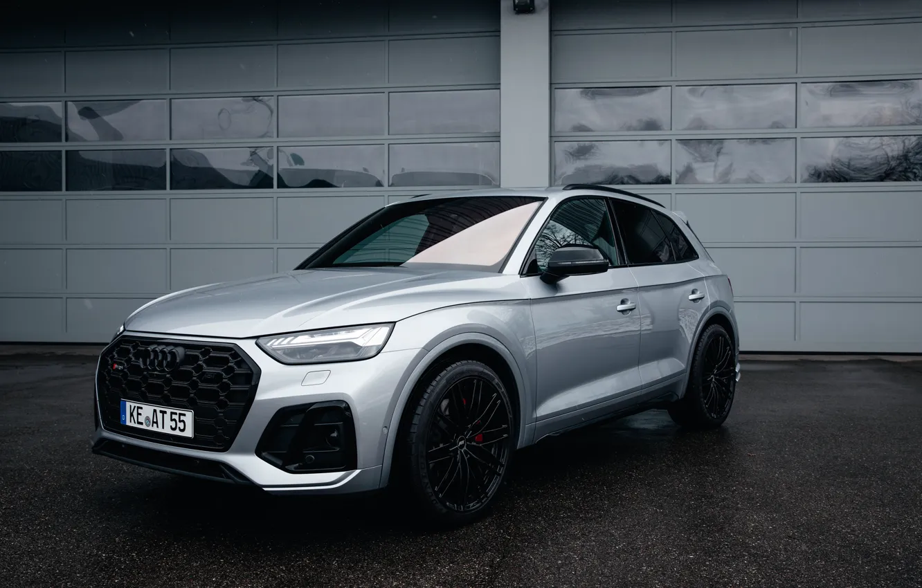 Фото обои Audi, Front, ABT, Silver, Audi Q5, SQ5, Audi SQ5 TDI, Audi SQ5