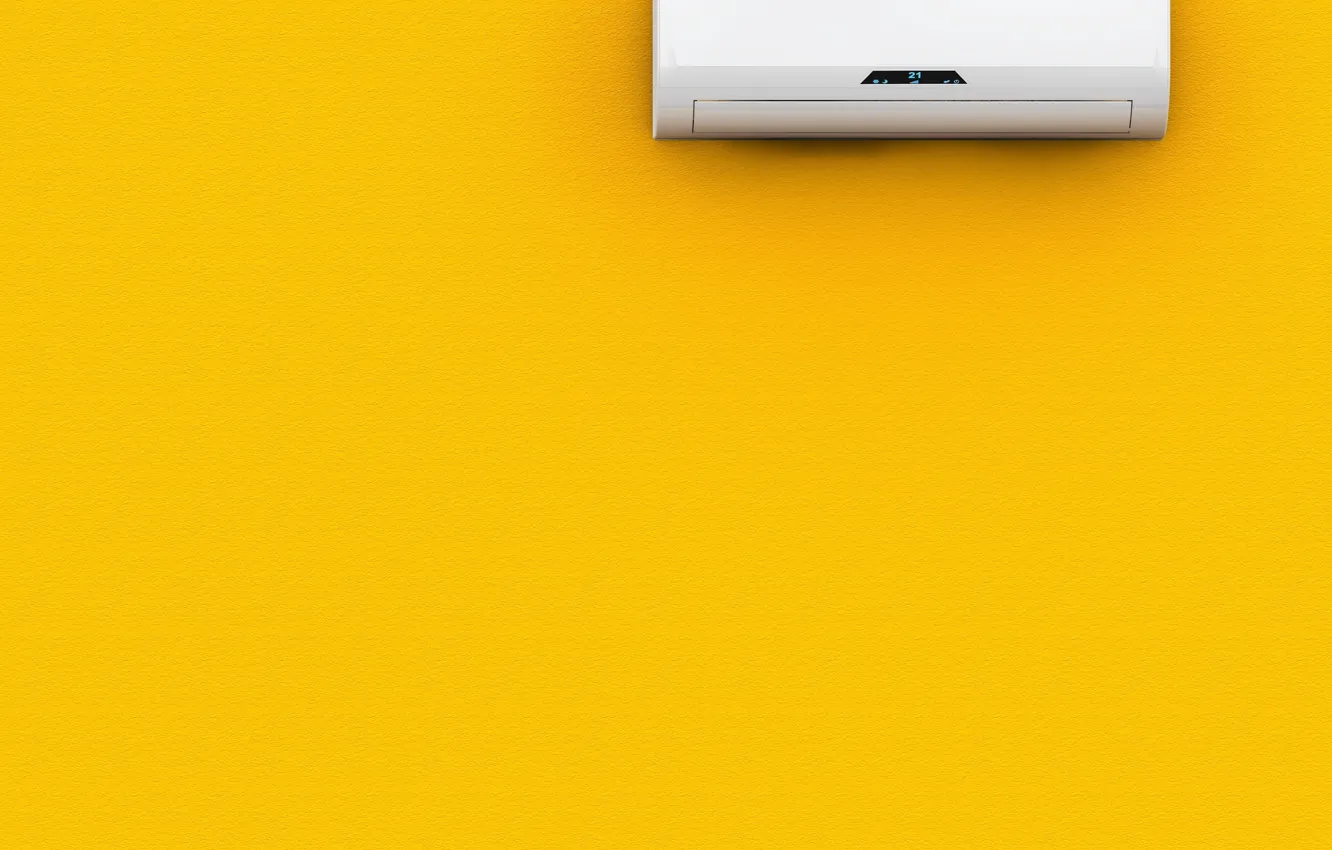 Фото обои wall, yellow, air conditioning