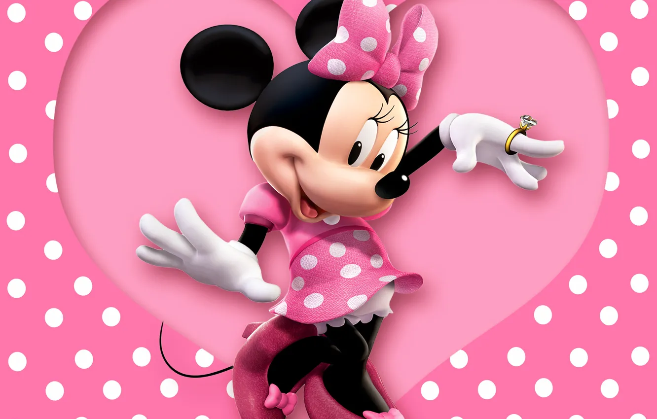 Фото обои сердце, мышка, кольцо, Disney, Микки Маус, Mickey Mouse, Дисней