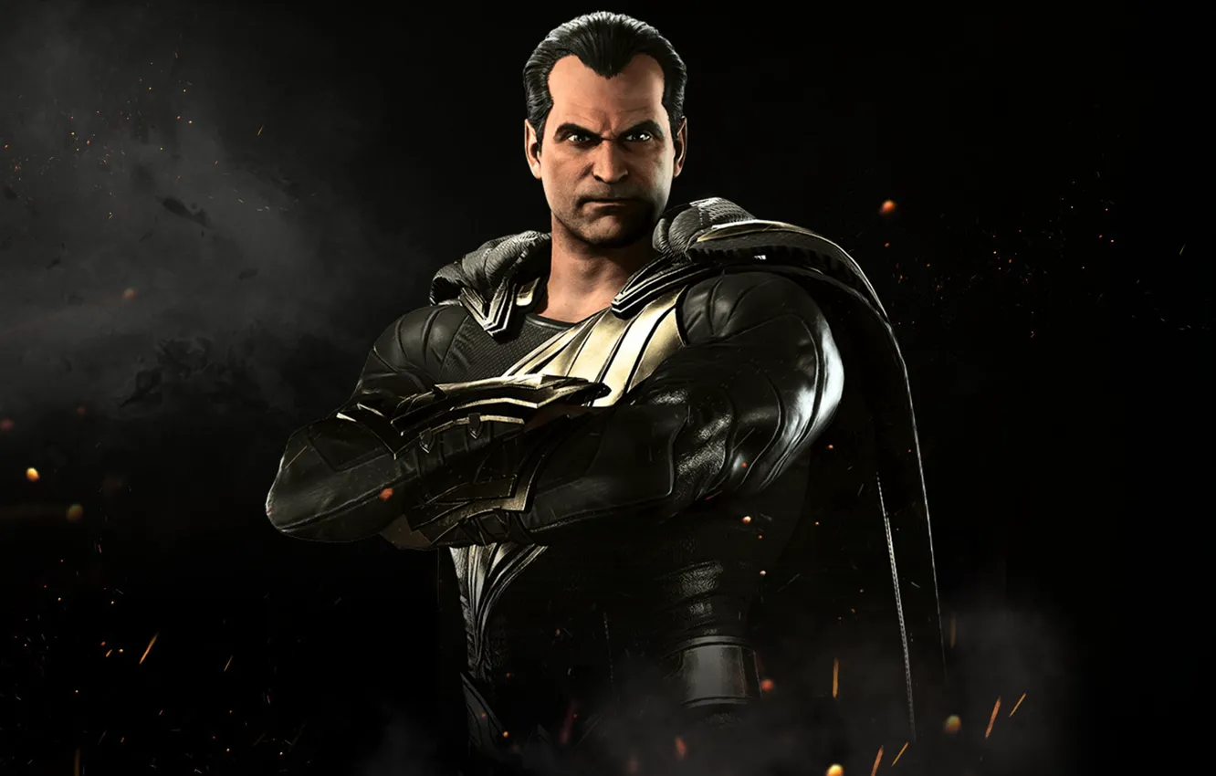 Фото обои god of thunder, Black Adam, Injustice 2, Netherrealm