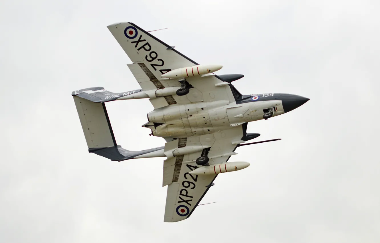 Фото обои fighter, British, flying, flight, plane, English, Royal Navy, Sea Vixen