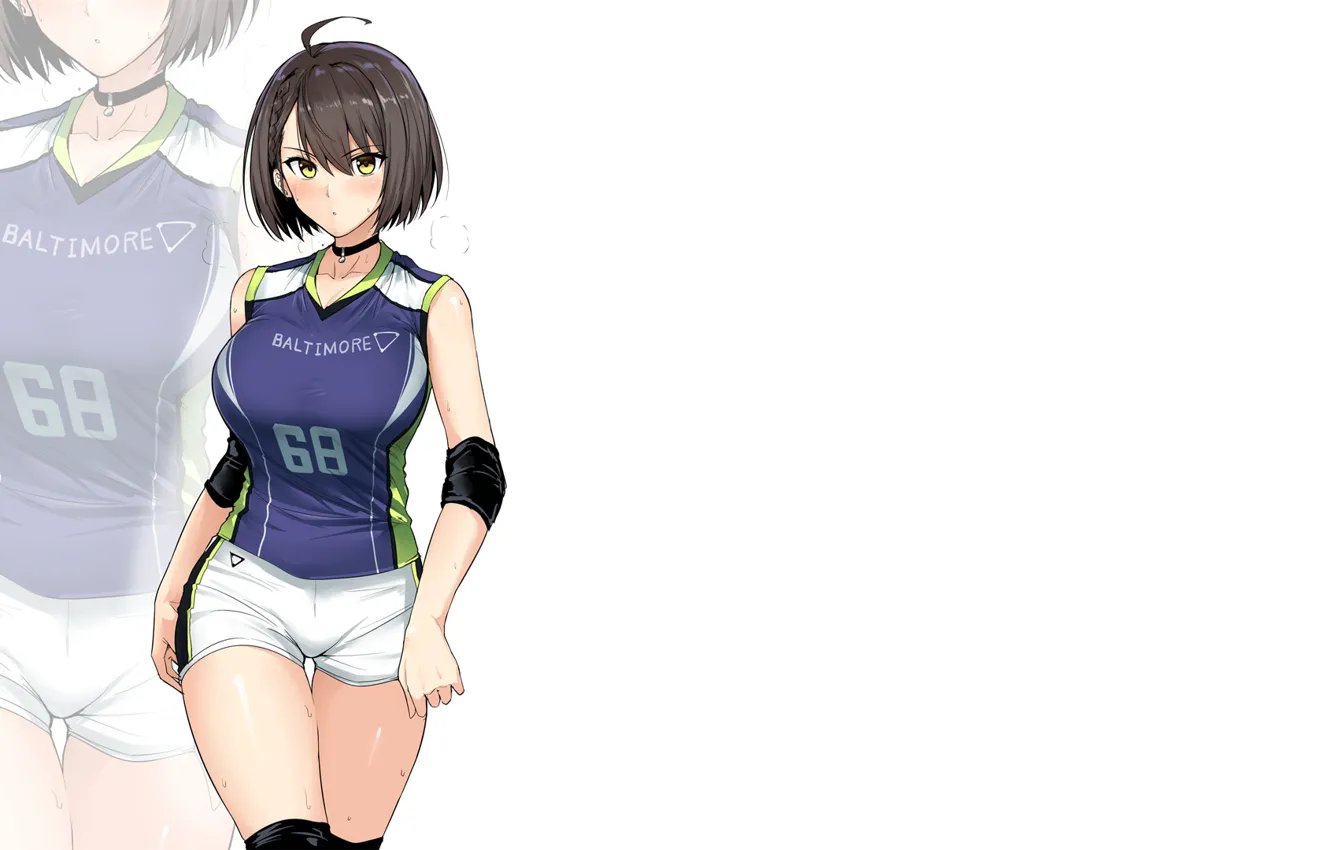 Фото обои girl, shorts, anime, cute