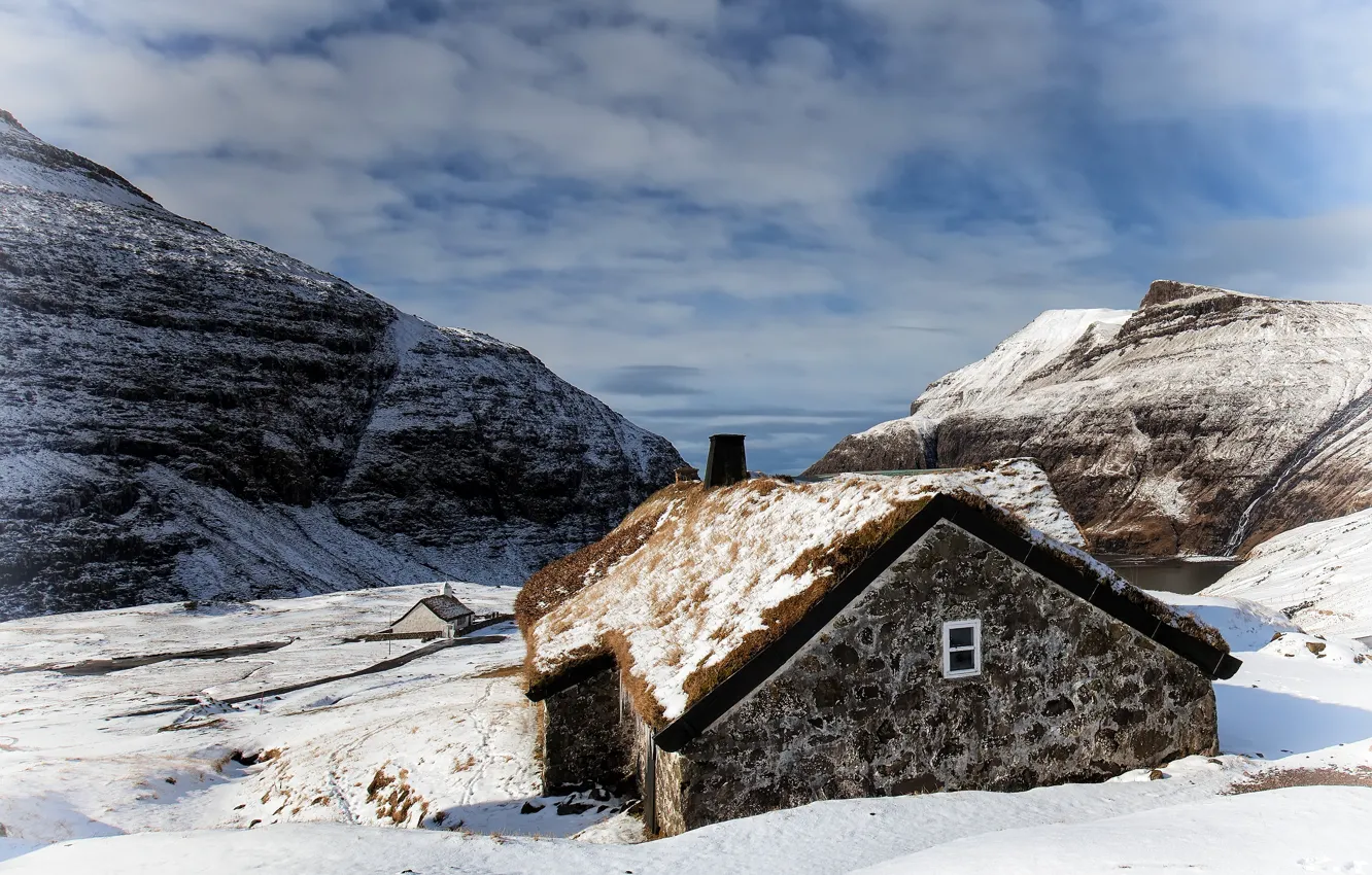 Фото обои Фарерские острова, Faroe Island, Саксун, Streymoy