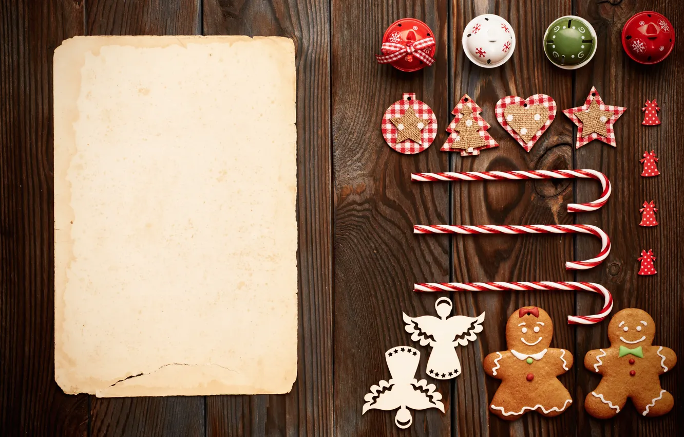 Фото обои merry christmas, cookies, decoration, gingerbread