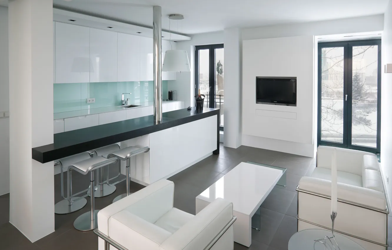 Фото обои дизайн, стиль, комната, интерьер, кухня, Apartment in Reykjavik
