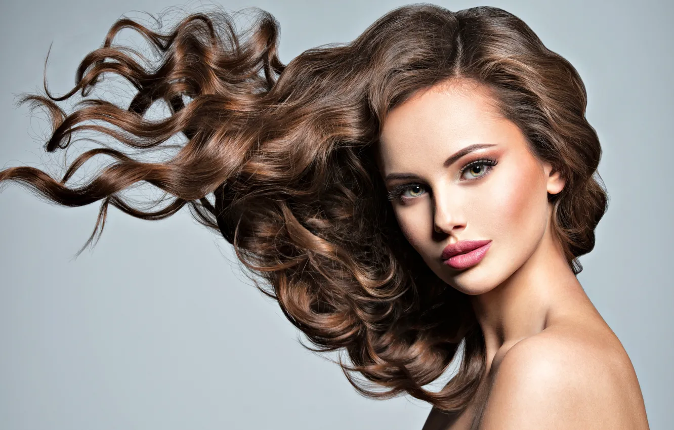 Фото обои девушка, лицо, модель, волосы, макияж, прическа, локоны, Valua Vitaly