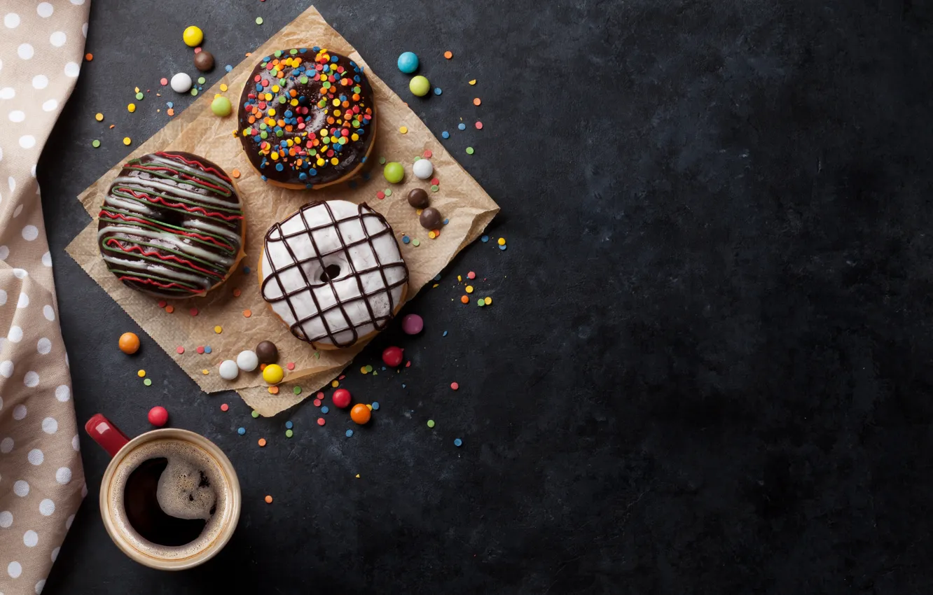 Фото обои пончики, chocolate, глазурь, donuts