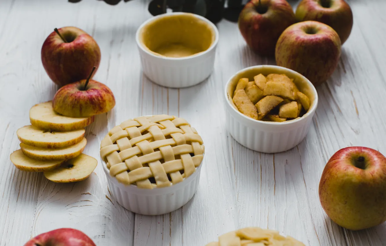 Фото обои яблоки, пирог, десерт, sweet, apples