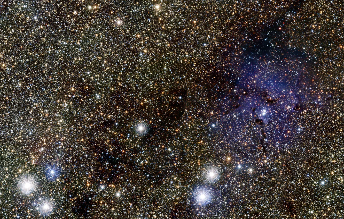 Фото обои Nebula, Constellation of Sagittarius, The Trifid Nebula, VISTA VVV survey, M 20, Messier 20, Cepheid …