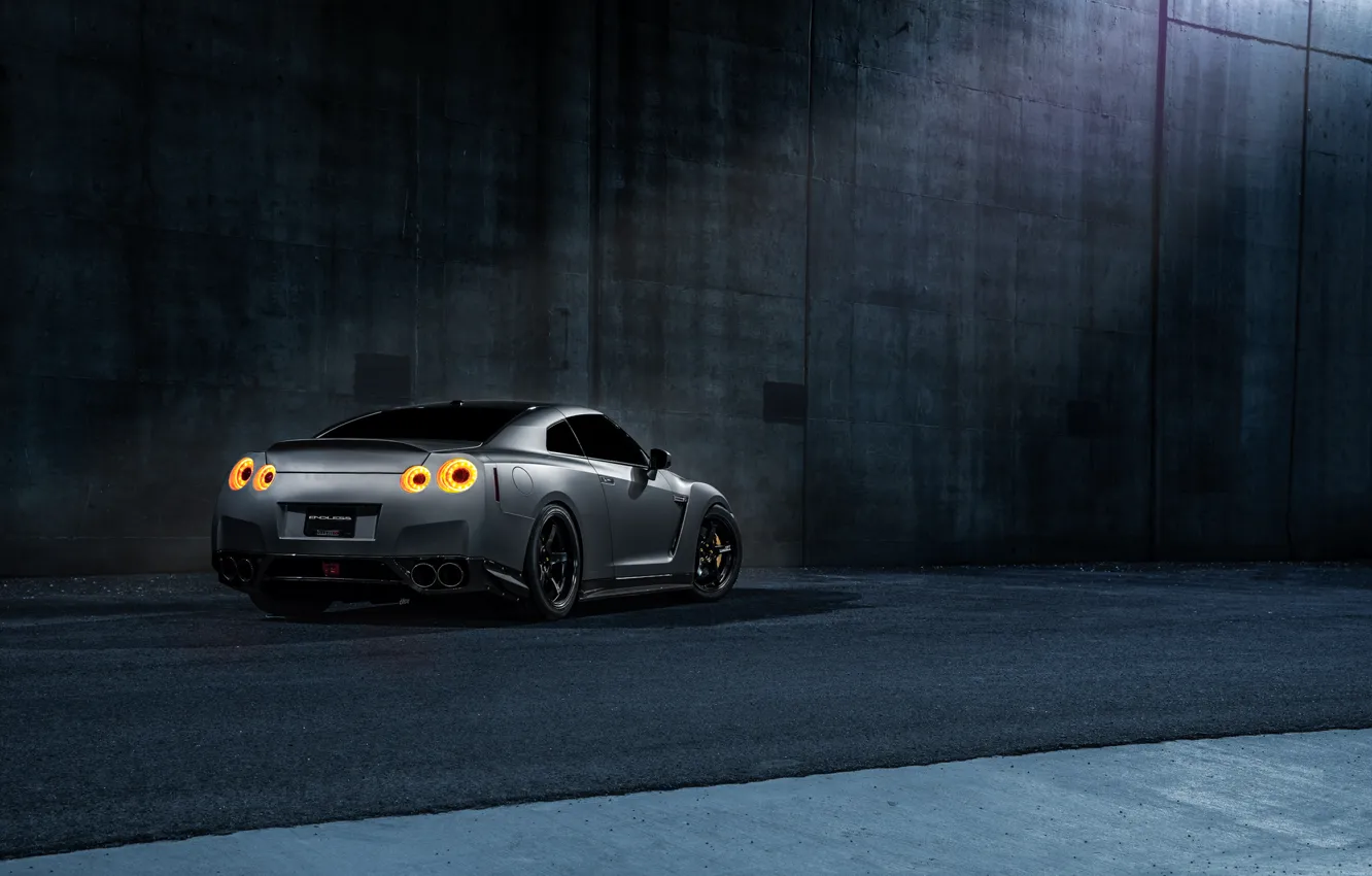 Фото обои Imperial, Dark, GTR, Japan, Nissan, Car, California, Grey