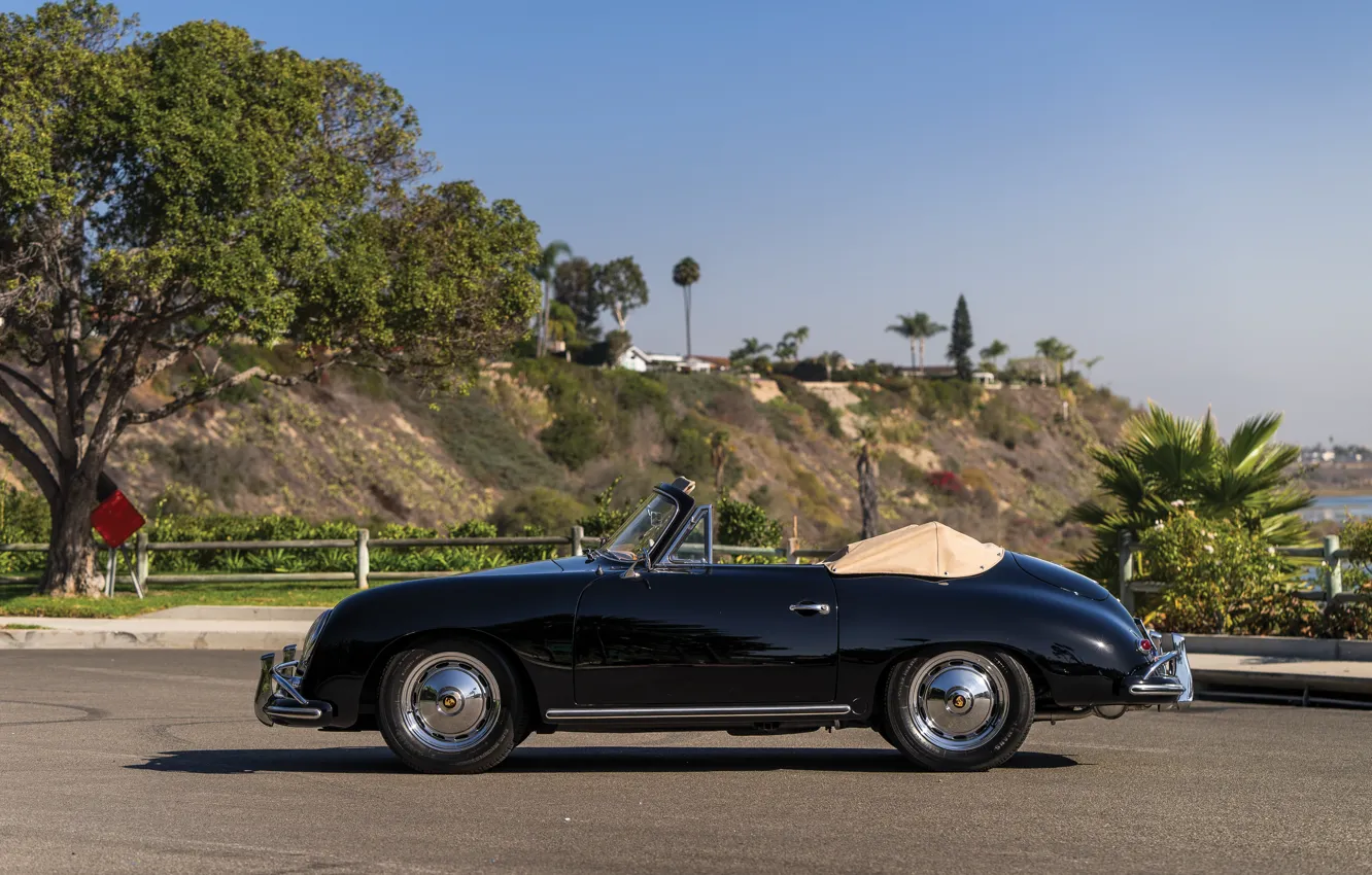 Фото обои Porsche, 356, 1958, side view, Porsche 356A 1600 Super Cabriolet