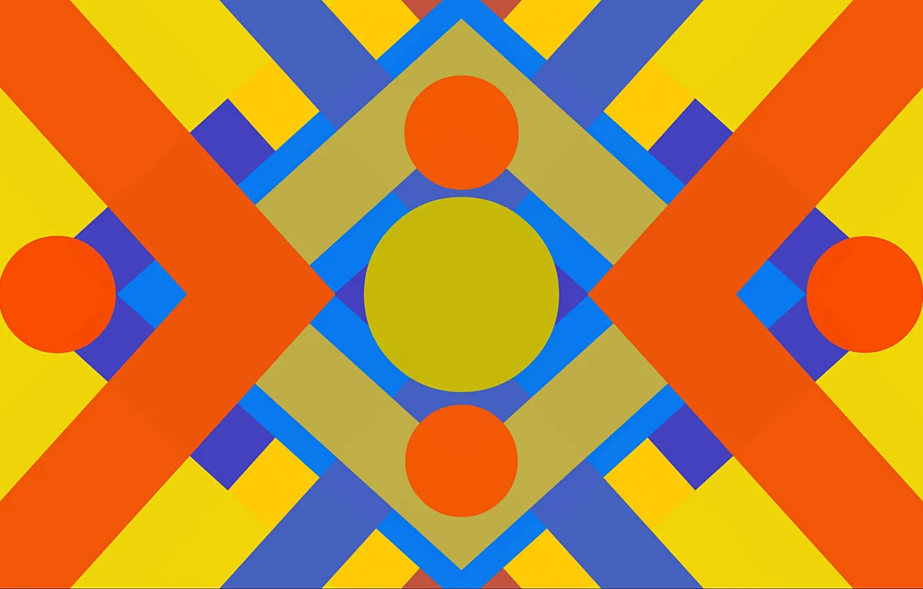 Фото обои круги, цветные, фигура, треугольник