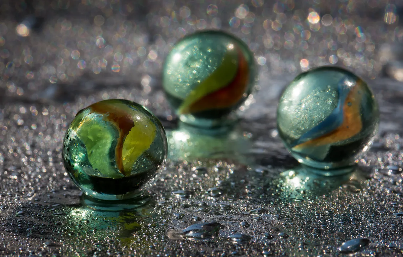 Фото обои colors, glass, marbles