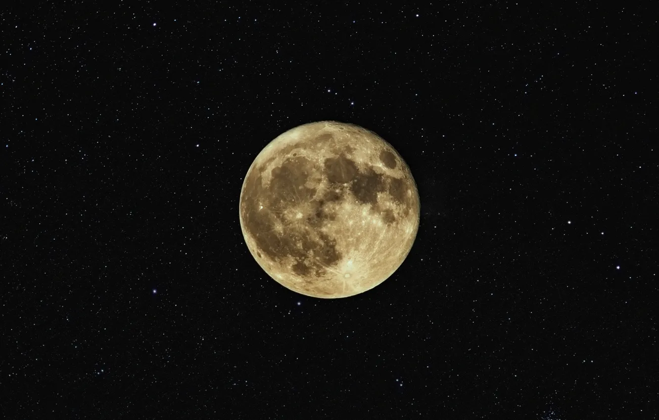 Фото обои космос, луна, звёзды