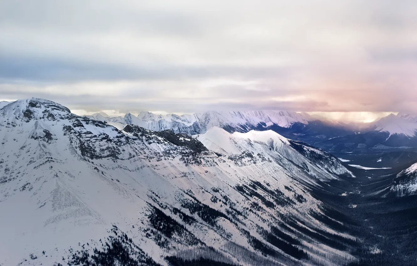 Фото обои снег, горы, природа, Canada, British Columbia, Edgewater, Mount Assiniboine Provincial Park