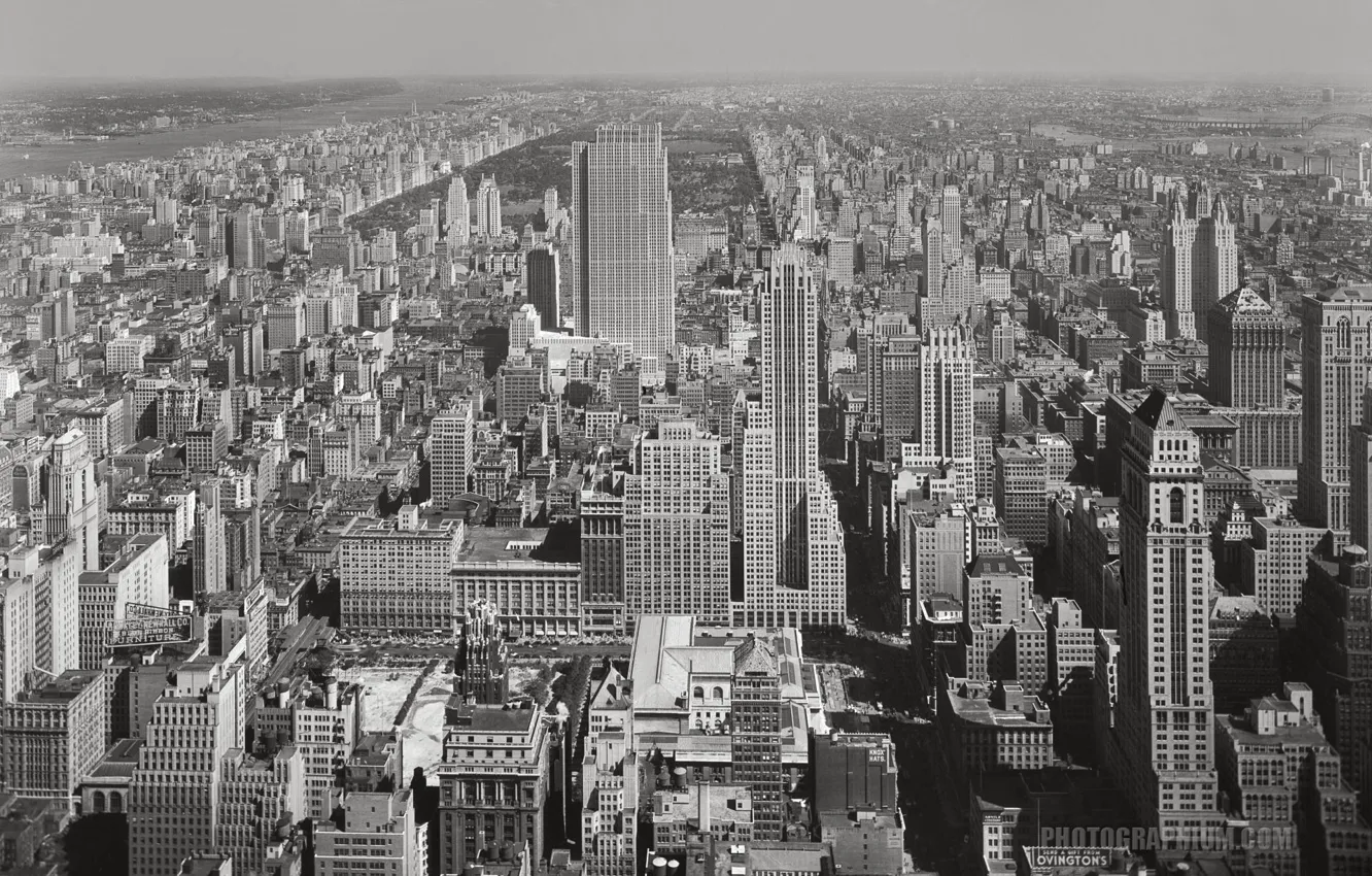 Фото обои город, небоскреб, New York, Manhattan, central park