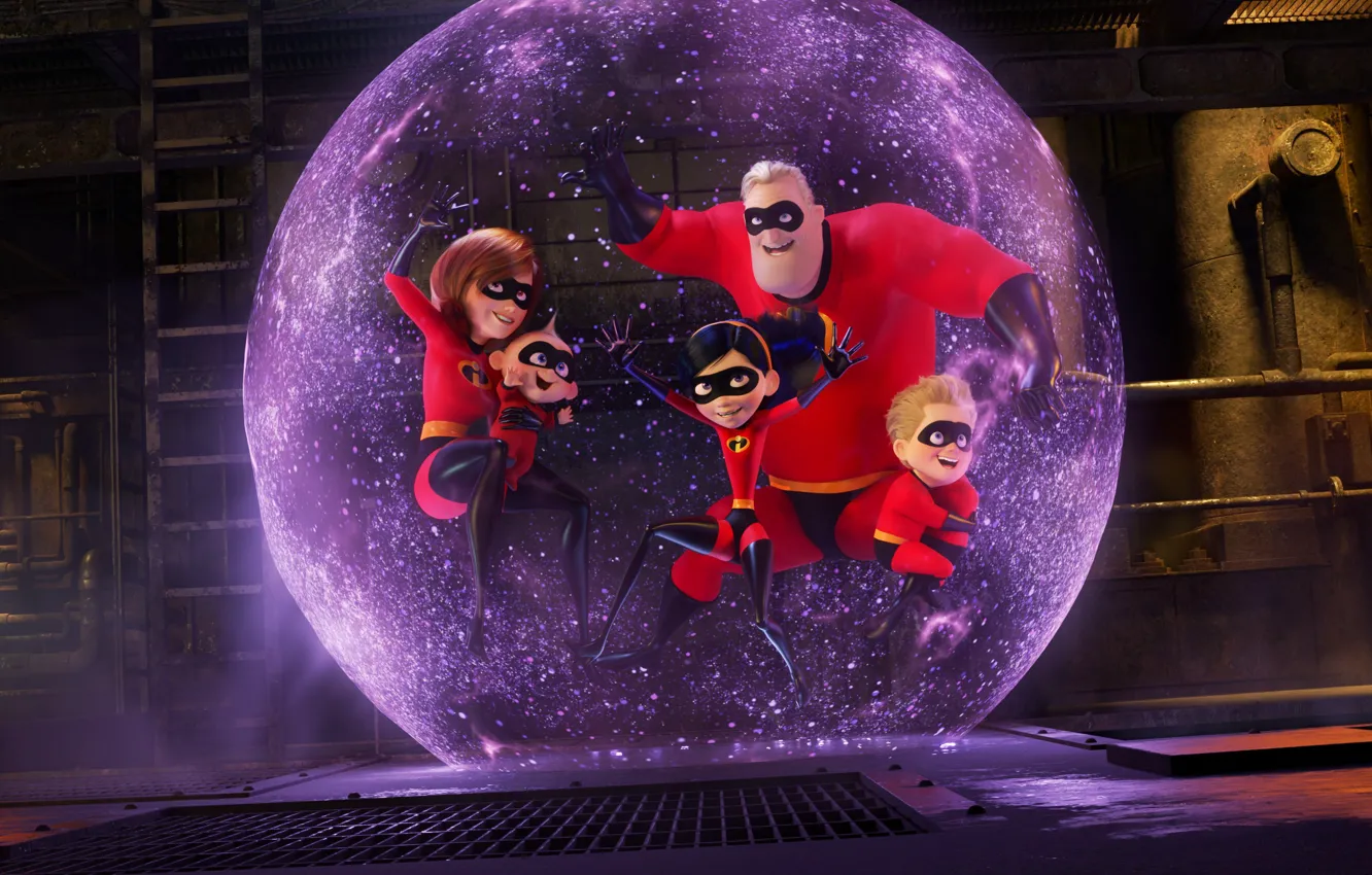 Фото обои Action, Superheroes, Girls, Family, year, 2018, Super, Violet
