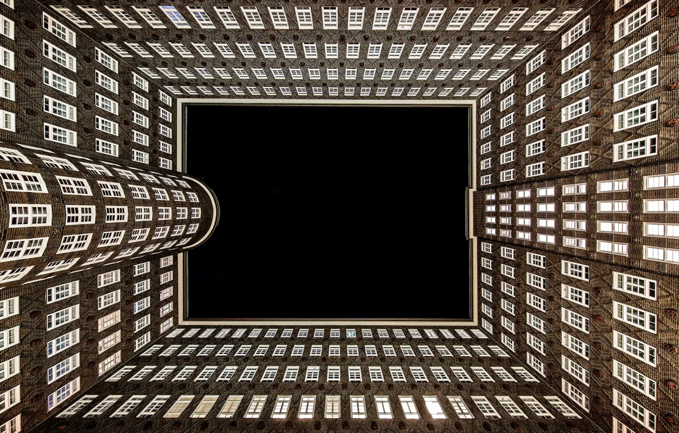 Фото обои здание, окна, Германия, архитектура, Гамбург, Germany, Hamburg