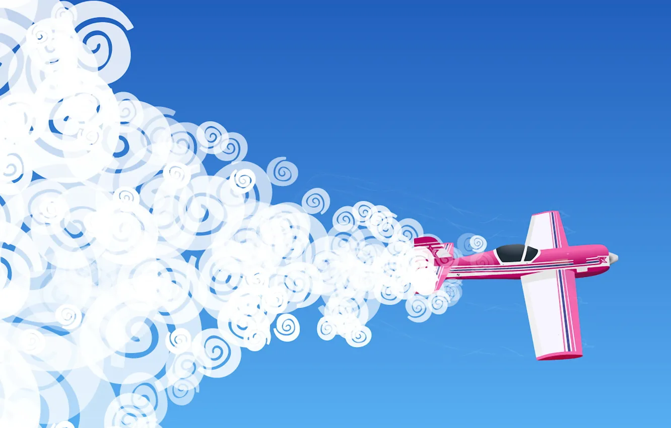 Фото обои небо, sky, розовый самолет, pink plane