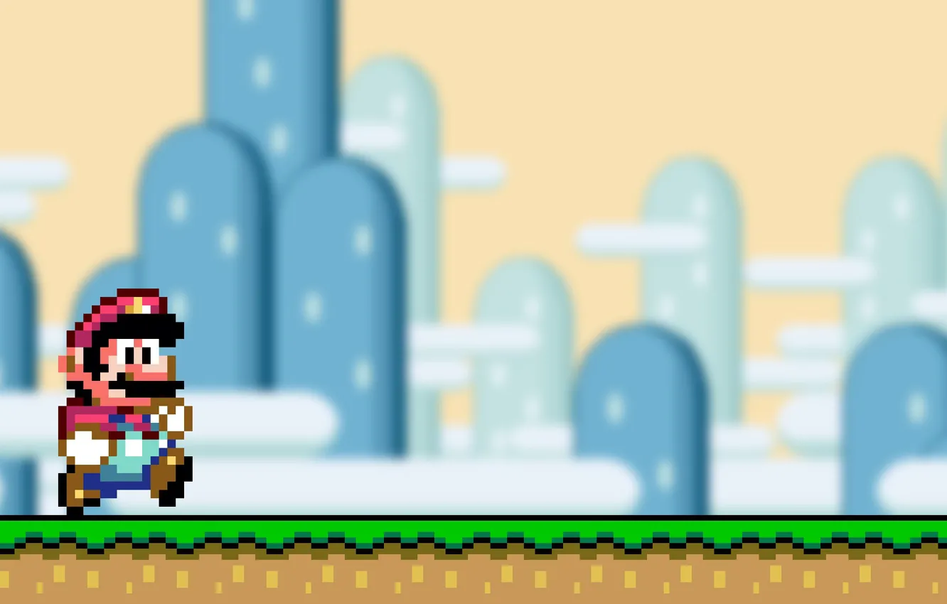 Фото обои марио, пиксель, pixel art