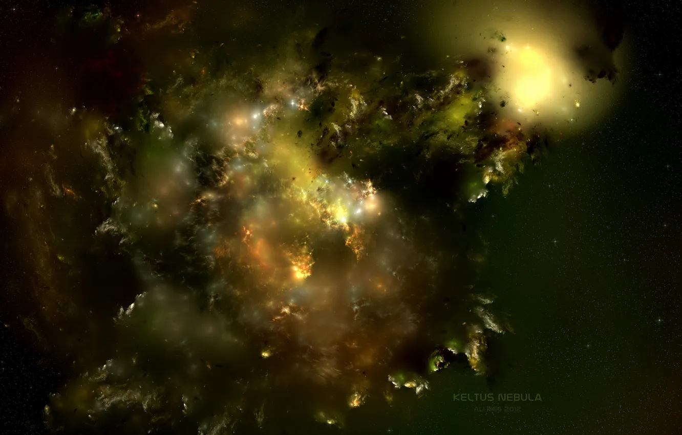 Фото обои звезды, свечение, созвездие, keltus nebula