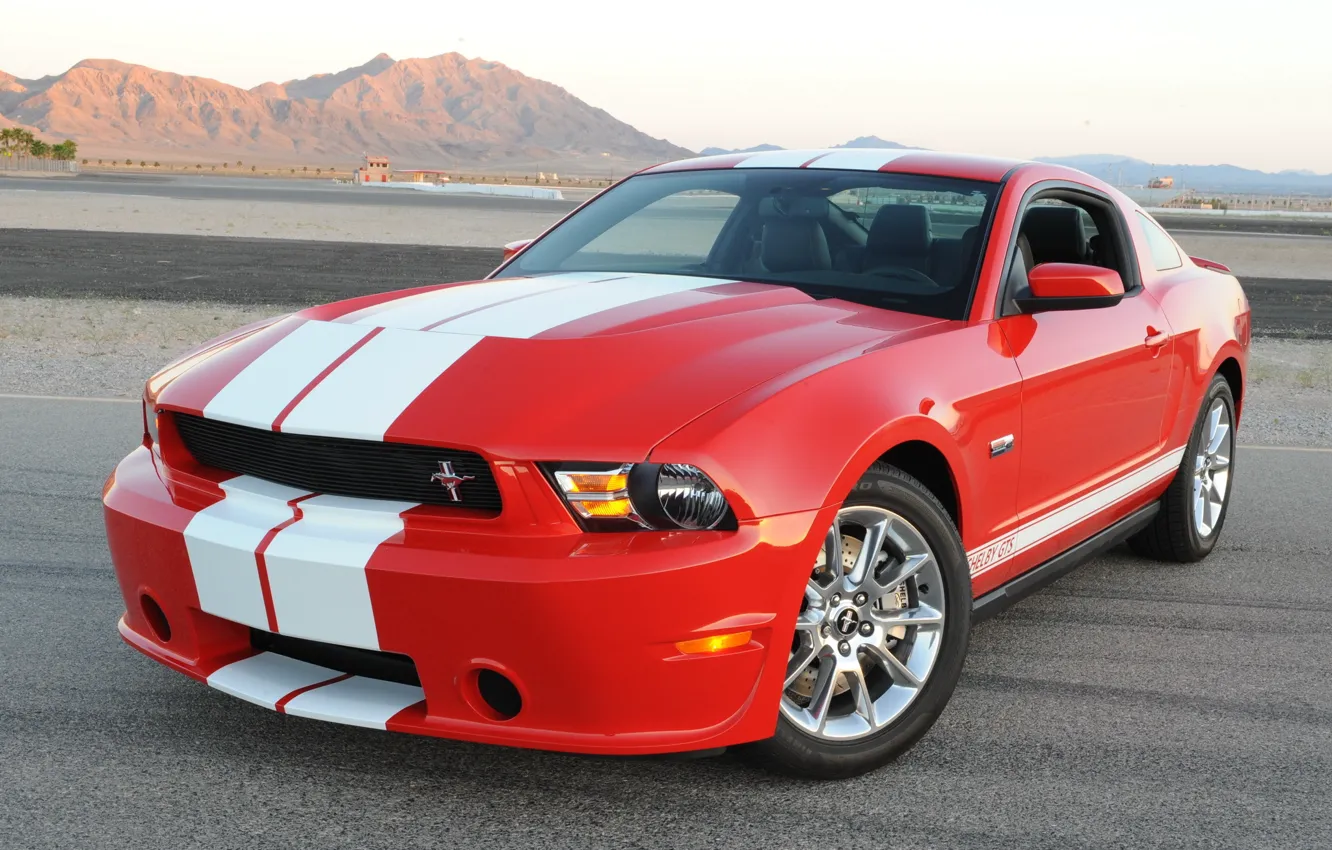 Фото обои Ford, Shelby, Red, GTS, 2011–12